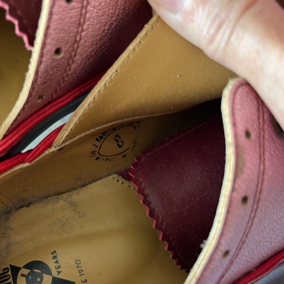 Beautiful condition Fluevog Darby’s with pink foil and red patent. - Picture 5 of 8